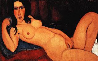 Amedeo Modigliani Reclining Nude with Loose Hair